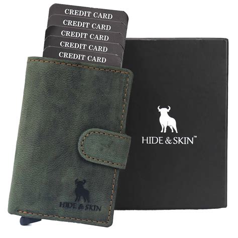 hide & skin unisex leather rfid blocking card holder|what is hides of animals.